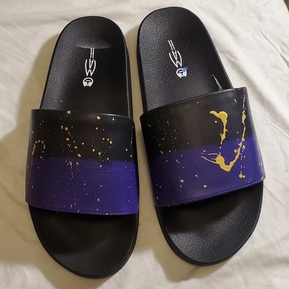 Purple Faded Mens Slides